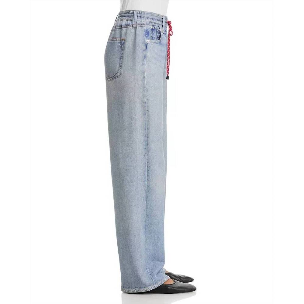 NEW RAG & BONE miramar terry drawcord wide pants in brighton - Picture 3 of 6